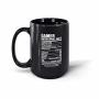 Hanavani Gamer Nutritional Facts Coffee Mug Video Game Lover Gift For Men Women 190919 15OZ Black Mug