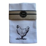 Single Printed Dishcloth - Chicken
