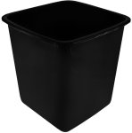 Plastic Square Waste Bin 16.5 Litre Black Pack Of 5