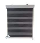 Smte Mordern Readymade Quality Roller Blind ? Textured Black & Iywa Tieback 100 L X 120 W Cm With Keychain