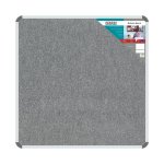 Bulletin Board Ribbed Aluminium Frame 900X900MM - Laurel