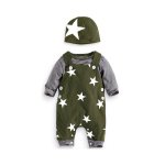 Green Striped Star Set With Hat