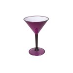 250ML Plastic Martini Glass Purple