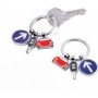 Keyring With 3 Charms - On The Road