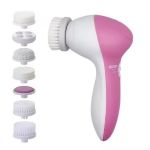 7 In 1 Electric Exfoliating Massage Device Facial Cleansing Brush - Pink