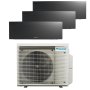 Daikin Multi-split 3 Rooms 9000 + 12000 + 12000 Btu Emura Black