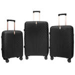 New Kirstenbosch 3 Piece Luggage Set Black