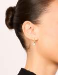 Goldair Gold Plated Sterling Silver & Pearl Drop Huggie Earrings
