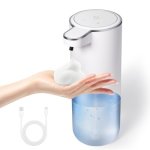 Xinkora Automatic Foaming Soap Dispenser Touchless Foam Hand Soap Dispenser For Bathroom 4-LEVEL Adjustable 13.5OZ 400ML Wall Mo