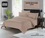 Simon Baker 300TC 100% Egyptian Cotton Fitted Sheet XL Stone Various Sizes - Queen Xl xd 152CM X 200CM X 40CM Stone
