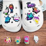12PCS SET Cute Cat Cartoon Pattern Shoes Charms For Clogs Sandals Decoration Shoes Diy Accessories