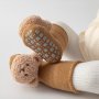 A Pair Of Baby Boy's Non Slip Floor Socks With Adorable Toys Decorated Comfy Non Slip Causal Thermal Floor Socks Winter & Autumn