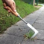 1PC Mower Sickle Road Crack Weeding Machine Crack Weeding Tool Manual Weeding Machine Heavy Duty Carbon Steel Garden Hand Shovel