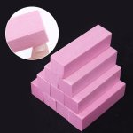 10PCS Pink White Buffing Sanding Files Block Pedicure Manicure Care Sponge Nail Art Buffer Grinder Polishing No Hurt Nail Art To