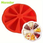 1PC Cake Mold Silicone Silicone Baking Molds Non-stick Easy To Release Cake Portion Mold With 8 Triangular Cavities For Brownies