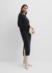 Organically Grown Cotton Blend Crew Neck Knit Dress