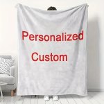 Custom Photo Flannel Fleece Blanket - Personalized Gift For Girls Boys Adults Soft & Cozy For Bed Sofa Camping Travel All-season