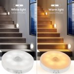 3PCS Wireless LED Motion Sensor Light USB Rechargeable Light Color: Warm White white With Body Sensor Suitable For Stairway hall
