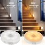 3PCS Wireless LED Motion Sensor Light USB Rechargeable Light Color: Warm White/white With Body Sensor Suitable For Stairway/hallway/closet/kitchen