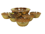 Bowl Set 7 Piece Glass Delma - Gold Roxx