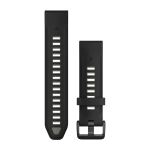 Garmin Quickfit 20MM Watch Bands - Black pebble Gray Silicone