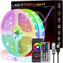 1SET LED Strip Lights 91.44CM-30.48METER 44-KEY Remote Control And App Control Rgb Strip Lights With Timing Function Music Sync Color Changing Strip Lights Suitable