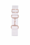 Metal Rhinestone Snaffle Bit Equestrian Horse Riding Belt - White/rose Gold