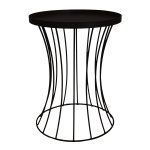Cordset MINI Side Table - Black Gloss Ferro Tex