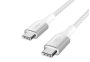 Belkin Boostcharge Usb-c Male To Usb-c Male Braided Cable - White