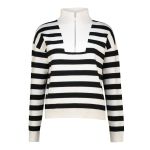 Quarter Zip Stripe Sweater