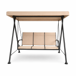 Outdoor Swing Bench With Canopy - Seats 3 People