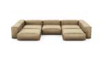U-shape Sofa - Velvet - Caramel - 377CM X 220CM