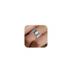 2-PACK 14K Gold Plated Stacking Rings For Oura Gen 4 OURA Gen 3 Cubic Zirconia Simulated Diamond Oura Ring Stack For Women
