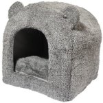 CAT Rosewood Teddy Bear Bed - Grey Waggs Online Pet Shop