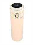 Smte LED Digital Smart Stainless Steel Vacuum Cup Flask White With Keychain