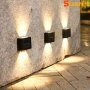 Staaricc 6/4/2PCS Solar Wall Light Outdoor 6 LED Deck Lights Wall Light For Courtyard Street Fence Garage Garden Perfect Decoration Eid Al-adha Mubarak