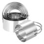 Crockery Centre 5 Piece Stainless Steel Cookie Cutters Set With Handles