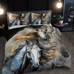 3PCS Abstract Horse Duvet Cover Set HDS12
