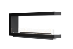 Canto Wallart Flueless Gas Fireplace Black - Black 1800MM