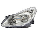 Opel Corsa Headlight Chrome W socket Left 07-11