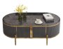 Tate Coffee Table With Gold Accents -black