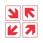 Diagonal Red Arrow Safety Sign FB1.1