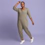 Plus Size Joy & Ash Drapey Long Sleeved Jumpsuit - Fatigue