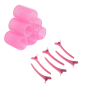 High Quality 12PCS Large Hair Rollers And Clips Set - Black