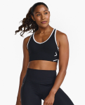 Women's Motion Racerback Sports Bra Medium Impact Sweat-wicking - Black white X Large Female