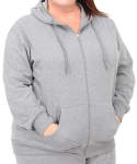 Ladies Plain Hoody - 6XL Grey Mel
