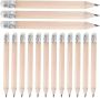 60PCS Golf With Erasers MINI Short Wooden Hb Lead Pencils Bulk
