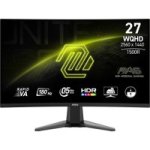 MSI Mag 27CQ6F 27 Curved Wqhd Rapid Va Gaming Monitor