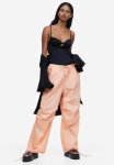 Nylon Parachute Trousers - Apricot
