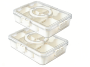 2-PACK 8-COMPARTMENT Portable Snack Box With Lid And Handle